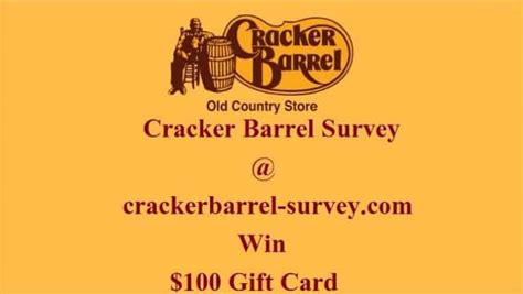 cracker barrel survey sweepstakes rules|Cracker Barrel Old Country Store Survey Sweepstakes